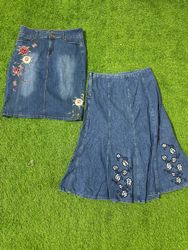 Yv1579 Denim Skirts Vintage Y2K Style 11P