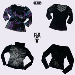 Y2K The Black Rave Full Sleeve Tops (AA-1318)
