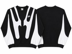 CR02310 Upcycled Nike Contrast Panel Crewneck Swea..