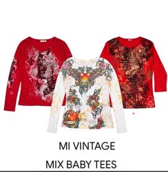 Affliction and mix baby tees