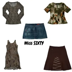 🌿 Miss Sixty Camo Leopard Peplum Tee (CV:85)