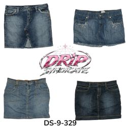 Trendy Y2K Denim Mini Skirt For Everyday Looks (DS..