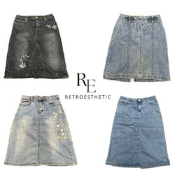 Y2K NYC IT GIRL DENIM MIDI SKIRT RE-3615