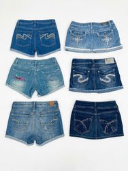Vintage Y2K Embellished Denim Shorts & Mini Skirts..