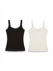 (FV-2232) Y2K Vintage  Style Lace Camisole Tops | ..