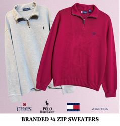 Branded 1/4 Zip Sweaters including Ralph Lauren & ..