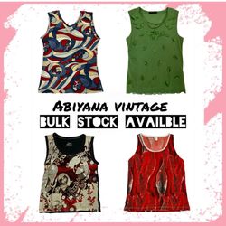 Y2k  AV-147 Sleeveless Top Bundle - Abstract Print..