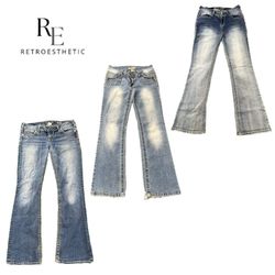 Y2K Cyber Girl Era Denim Jeans RE-3739