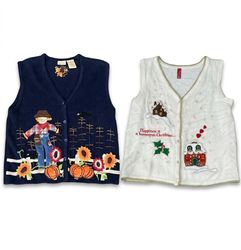(FV-2554) Vintage style Christmas Sweater Vest | E..