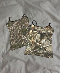 Upcycled Realtree Lace-Up Tops