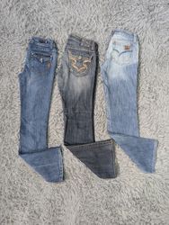***Y2K Casual Embroidered Flare Jeans