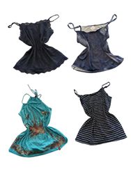 Y2K Teal Floral Print Cami Tops-ST-238
