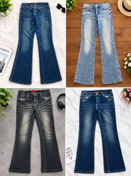Y2K Vintage Flared Denim Jeans Bundle – Retro Low ..