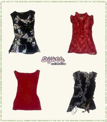 Y2K Whimsi Goth Dark Romance Cami Tops