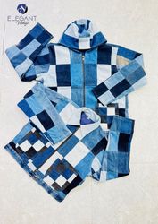 UPCYCLED Patchwork Denim Jackets - EVR0598