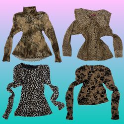 Y2K Trashy Chic Leopard Tops (RS-77)