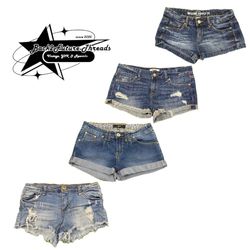 Y2k Paris Hilton Era Girl Denim Short B2F-116