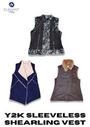 Y2K Sleeveless Shearling Vest - EV2289