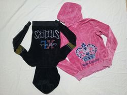 Vintage Juicy Couture Pink Velours Zip Hoodie | Y2..