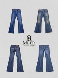 Y2k inspired Embellished flared jeans