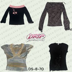 Tops à manches longues Y2K – Chemises de rue rétro..