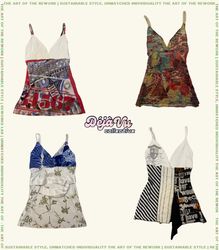 Tops upcyclés Y2K