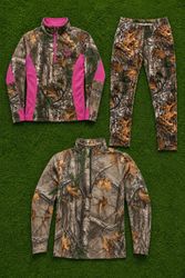 Realtree Camo Half Zip Track Tee & Trouser