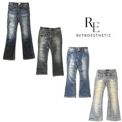 Y2K Paris Hilton Era Girl Denim Jeans RE-3794