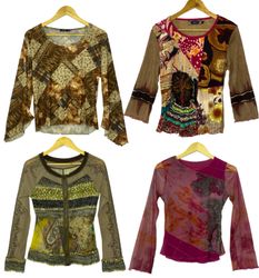 Vintage Y2K Mesh & Patchwork blouse Collection
