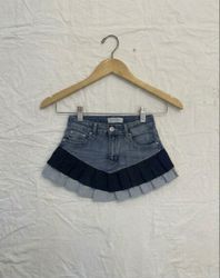 Upcycle Y2k Style Denim Skirt (Dv-9-233)