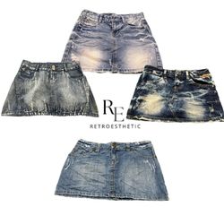 Y2K Unique Girl Denim Mini Skirts RE-3678