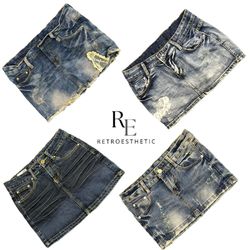Y2K NYC IT GIRL DENIM MINI SKIRTS RE-3517
