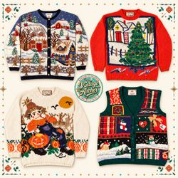 Vintage Festive Novelty Jumpers Mix:10pcs (S11)