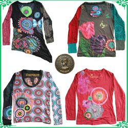 Premium Vintage Y2K Desigual Women's Printed Layer..