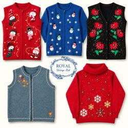 Y2K vintage floral n Christmas knitwear