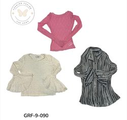 Y2K Poly Blouses | Vintage 2000s Women’s Long Slee..