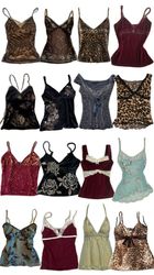 Y2k and euro style tops, camisoles and dresses