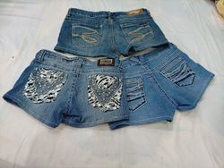 CR12152 Upcycled Y2K Mini Denim Shorts