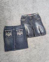 **Y2K Denim Midi Skirts – Retro Casual Style Colle..