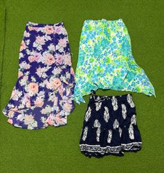 Yv1543 Vintage Printed Women's Midi Skirts 17P
