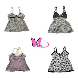 Printed Lace Trim Camisoles (IB-038)