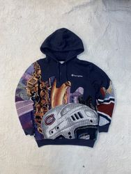 Upcycled Branded Tapestry Hoodies