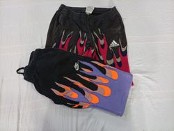 CR10803 Upcycled Mix-Branded Flame Shorts