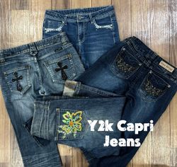 Y2K Capri Jeans——10 Pcs