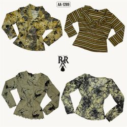 Y2K Earthy Tone Mix Tops (AA-1289)
