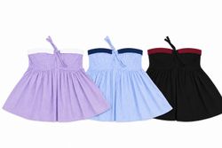 CR2052 Upcycled Strapless Peplum Top