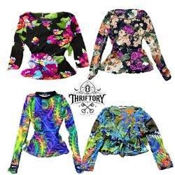 Y2K Forest Vibe  Printed Printed Blouses TY-177