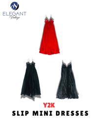 Y2K Slip Midi Dresses - EV1734