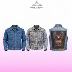 Branded denim jacket