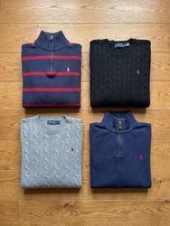 Ralph Lauren Heavy Cable Knit 1/4 Zip Sweaters